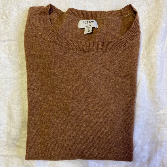J Crew Women's Camel Teddie Sweater Cotton-Wool Blend Crewneck Pullover Size S - Picture 9 of 12